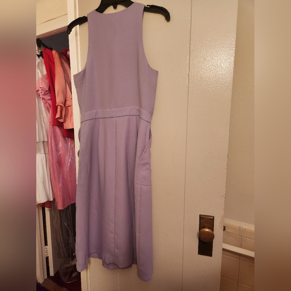 Banana Republic midi sleeveless dress lavender size 2 nwot - Picture 15 of 15